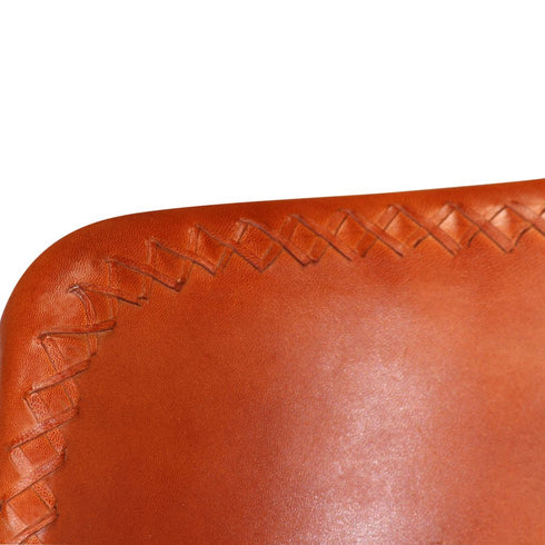 Swen Studio -  Dining Chairs 6 pcs Brown Real Leather